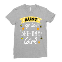 Aunt Of The Bee Day Girl Cute Bee Day Family Party Ladies Fitted T-shirt | Artistshot