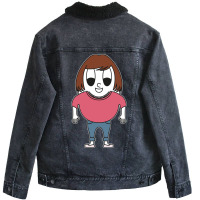 Aunt Egg Hipster Unisex Sherpa-lined Denim Jacket | Artistshot