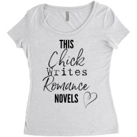 This Chick Writes Romance Novels Nostalgia Women's Triblend Scoop T-shirt | Artistshot