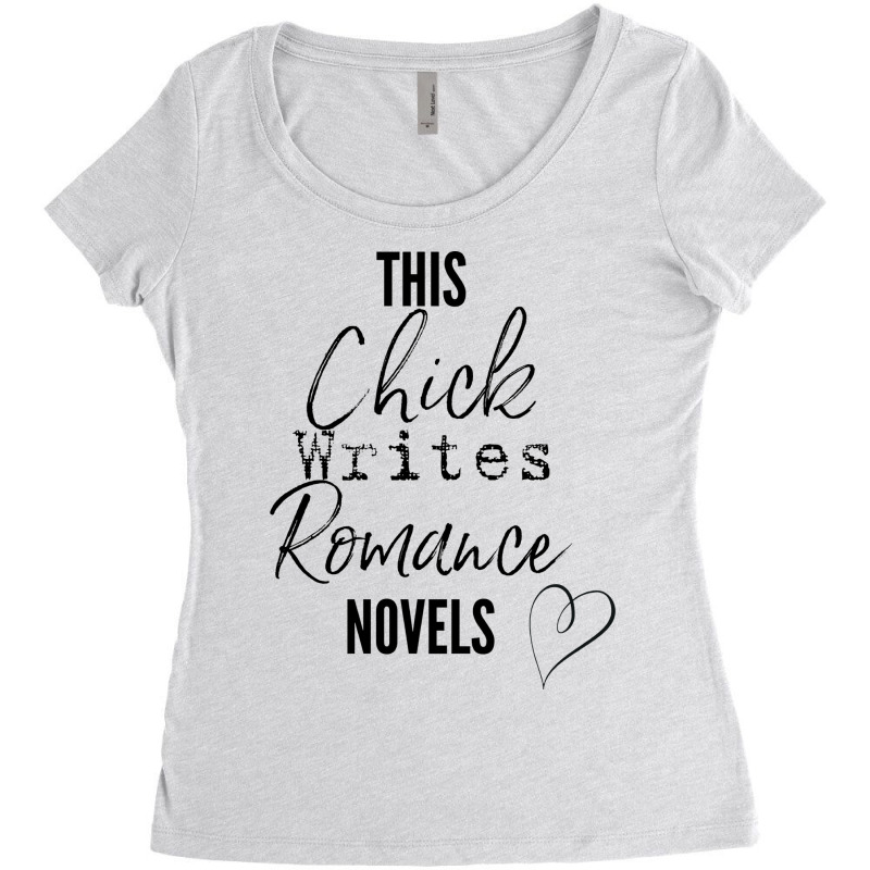 This Chick Writes Romance Novels Nostalgia Women's Triblend Scoop T-shirt by melsranganjec | Artistshot