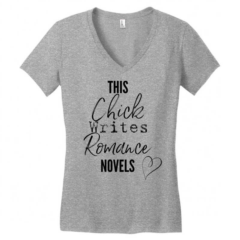 This Chick Writes Romance Novels Nostalgia Women's V-Neck T-Shirt by melsranganjec | Artistshot