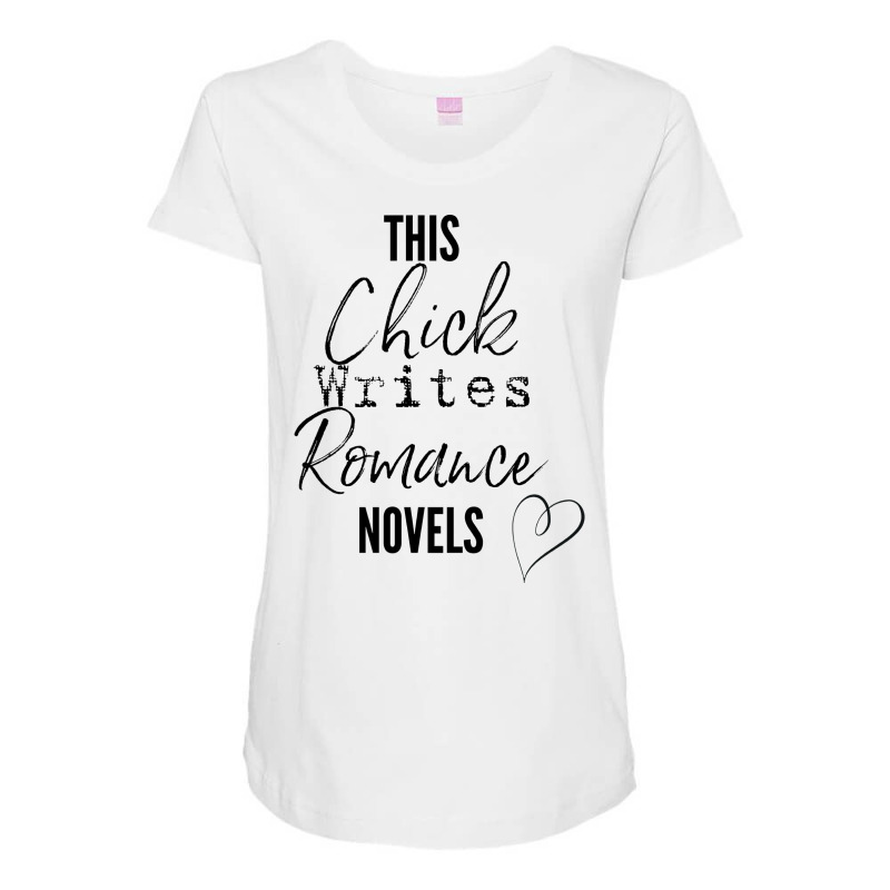 This Chick Writes Romance Novels Nostalgia Maternity Scoop Neck T-shirt by melsranganjec | Artistshot