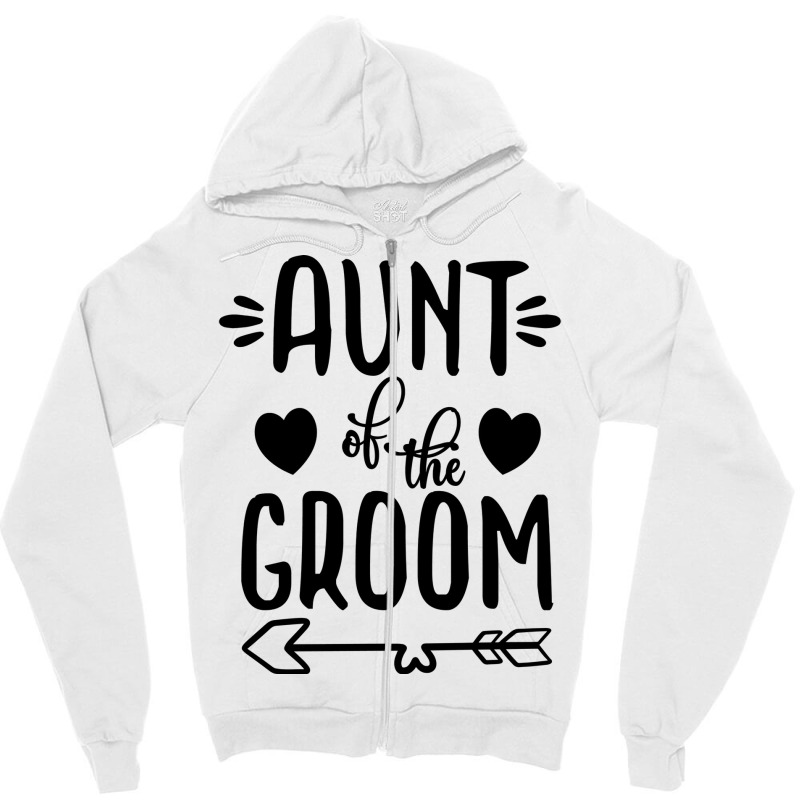 Aunt Of The Groom Wedding Party Zipper Hoodie by efratydrexp | Artistshot