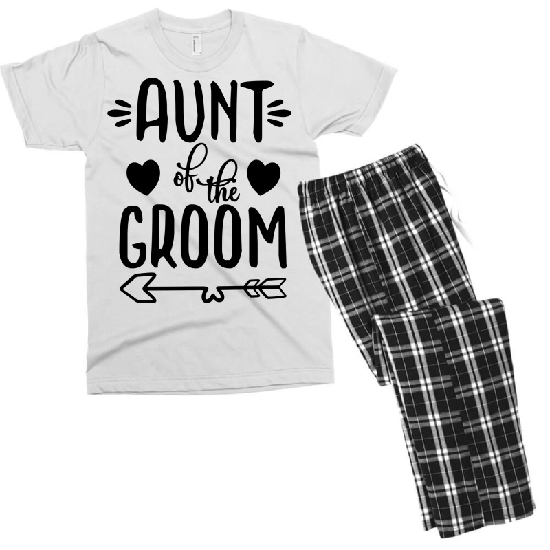 Aunt Of The Groom Wedding Party Men's T-shirt Pajama Set by efratydrexp | Artistshot