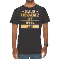 Auntie Level Of Awesomeness Aunt Funny Vintage T-shirt | Artistshot