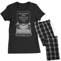 Funny Writer Author Novelist Authorised Personnel Women's Pajamas Set | Artistshot