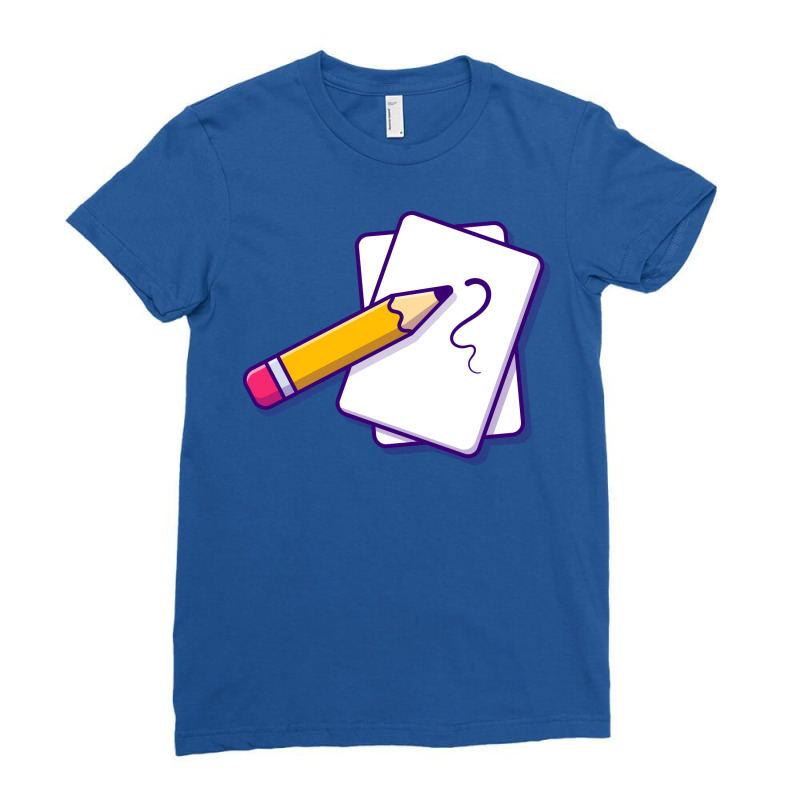 Paper And Pencil Gift Ladies Fitted T-Shirt by qinbawelw | Artistshot