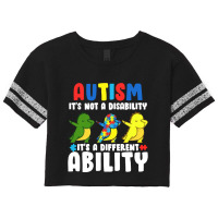 It's Not A Disability Ability Autism Dinosaur Scorecard Crop Tee | Artistshot