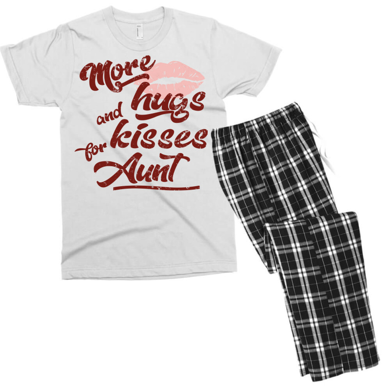 Aunt More Hugs And Kisses Men's T-shirt Pajama Set by ikhfanegrp | Artistshot