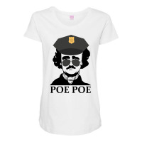 Poe Poe Police Funny Edgar Allan Poe Author Tumblr Maternity Scoop Neck T-shirt | Artistshot