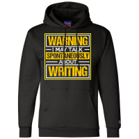 Writing A Novel Novelist Writer Yellow Champion Hoodie | Artistshot