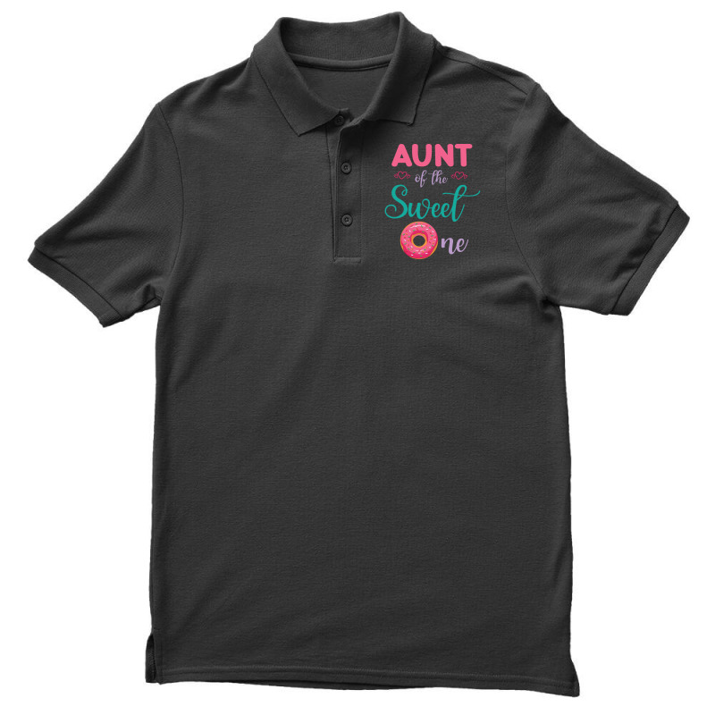 Aunt Of The Sweet One Donut Cake Happy Me Uncle Ni Men's Polo Shirt by sharfoelitam | Artistshot