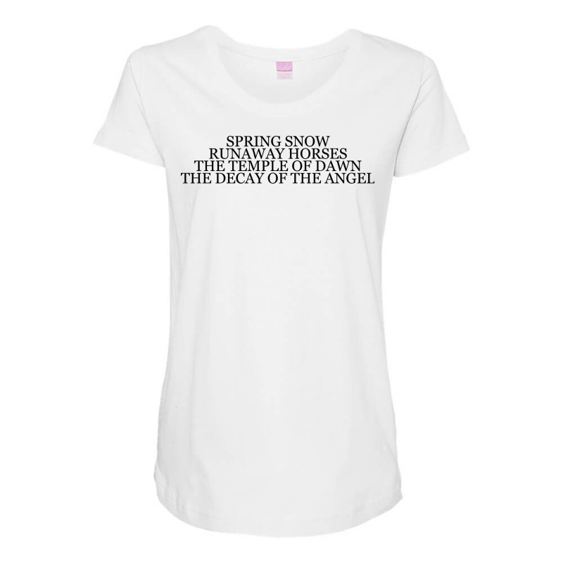 Yukio Mishima Book Quote Green Maternity Scoop Neck T-shirt by narailaiboudb | Artistshot