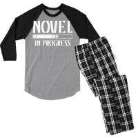 Novel In Progress Writers Gift Men's 3/4 Sleeve Pajama Set | Artistshot