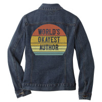 Worlds Okayest Author Summer Ladies Denim Jacket | Artistshot