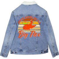 Auntie Having Me Is A Big Flex Thanksgiving Aunt M Unisex Sherpa-lined Denim Jacket | Artistshot