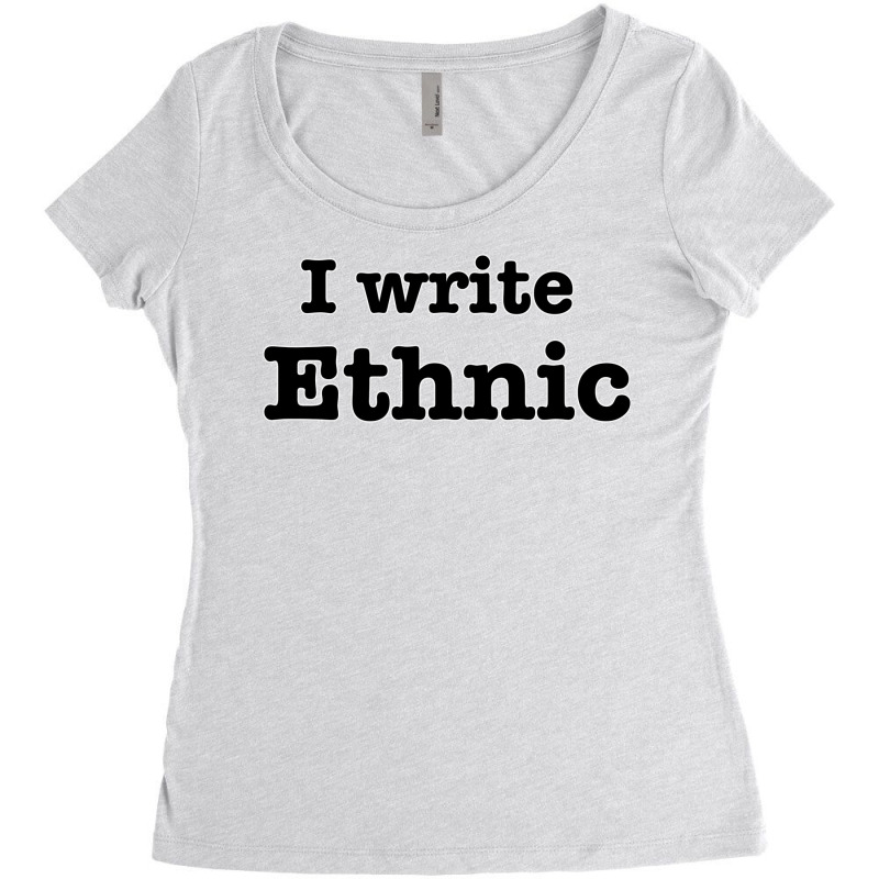 I Write Ethic Green Women's Triblend Scoop T-shirt by alksnewoogq | Artistshot