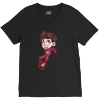 The Flash (low Poly) Zoomout Effect V-neck Tee | Artistshot