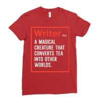 Writer A Magical Creature That Converts Tea Into O Ladies Fitted T-shirt | Artistshot