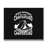 Campers Campfire Metal Print Horizontal | Artistshot