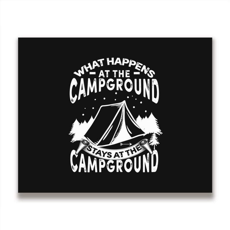 Campers Campfire Metal Print Horizontal | Artistshot