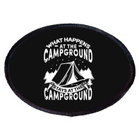 Campers Campfire Oval Patch | Artistshot