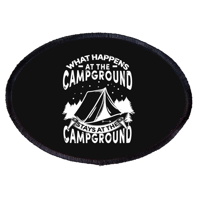 Campers Campfire Oval Patch | Artistshot