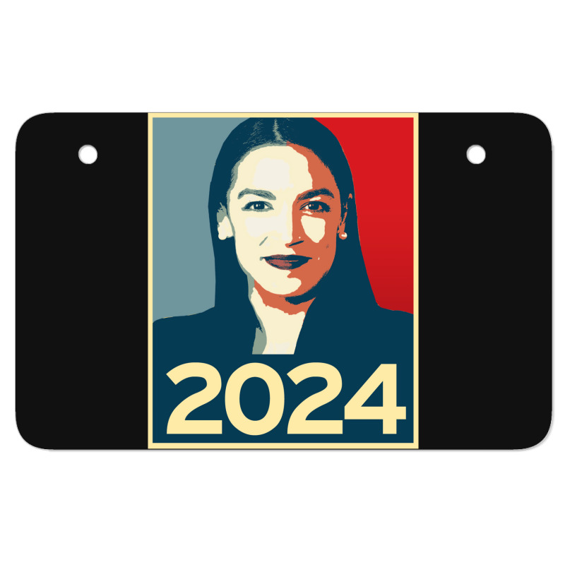 Custom Alexandria Ocasio Cortez 2024 Atv License Plate By Sabenakawe4