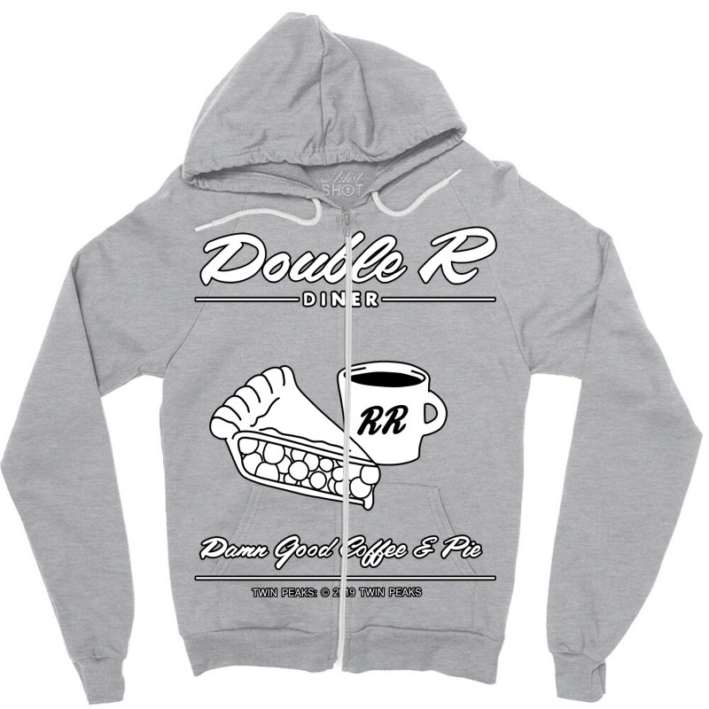 Double R Diner   Twin Peaks Zipper Hoodie | Artistshot