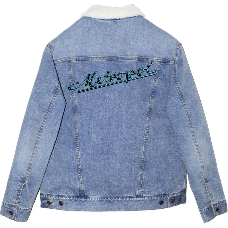 Demons   Metropol Neon Sign 1 Unisex Sherpa-lined Denim Jacket | Artistshot