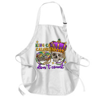 King Cake Calories Don't Count Skull Medium-length Apron | Artistshot