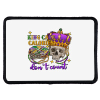 King Cake Calories Don't Count Skull Rectangle Patch | Artistshot