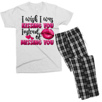 I Wish I Was Kissing You Instead Of Missing You Men's T-shirt Pajama Set | Artistshot