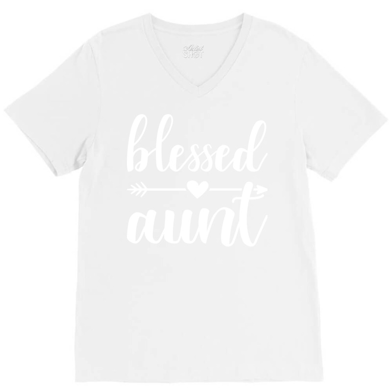 Blessed Aunt Vintage V-neck Tee | Artistshot