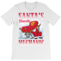 Christmas Santas Favorite Mechanic Auto Diesel Ele T-shirt | Artistshot