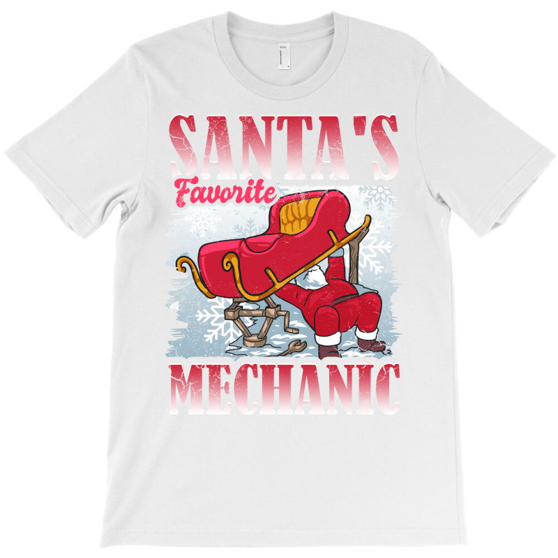 Christmas Santas Favorite Mechanic Auto Diesel Ele T-shirt | Artistshot