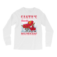 Christmas Santas Favorite Mechanic Auto Diesel Ele Long Sleeve Shirts | Artistshot