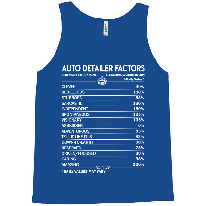 Auto Detailer T  Daily Factors 2 Gift Item Tee Tank Top | Artistshot