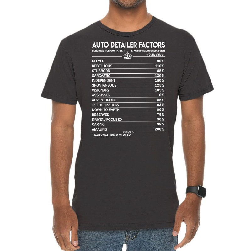 Auto Detailer T  Daily Factors 2 Gift Item Tee Vintage T-shirt | Artistshot