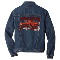 Cool Muscle Car Burnout Yellow Men Denim Jacket | Artistshot