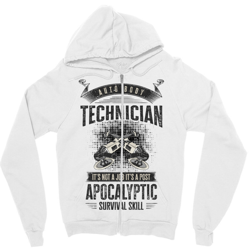 Auto Body Technician Post Apocalyptic Survival Ski Zipper Hoodie | Artistshot