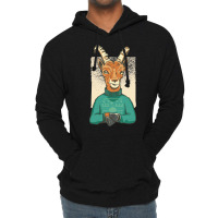 Christmas Gazelle Blue Lightweight Hoodie | Artistshot