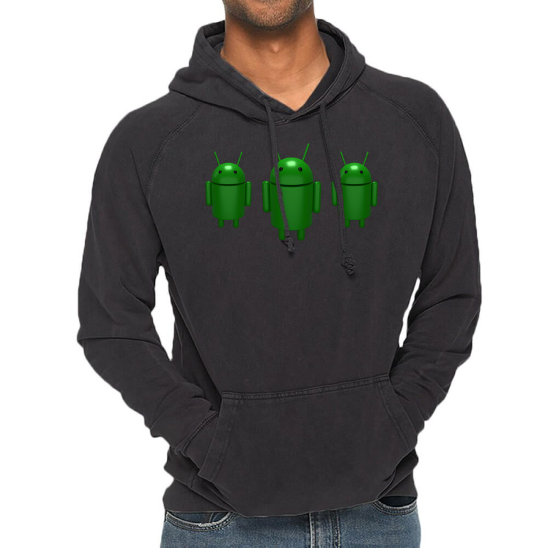 Android Green Vintage Hoodie by tchofskitio | Artistshot