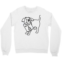 Cute Dog Says Happy Holidays Christmas Minimal Sum Crewneck Sweatshirt | Artistshot