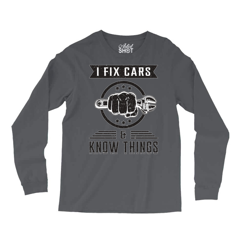 Mechanic Car Mechanical Mechanics Sayings Gift Hip Long Sleeve Shirts | Artistshot