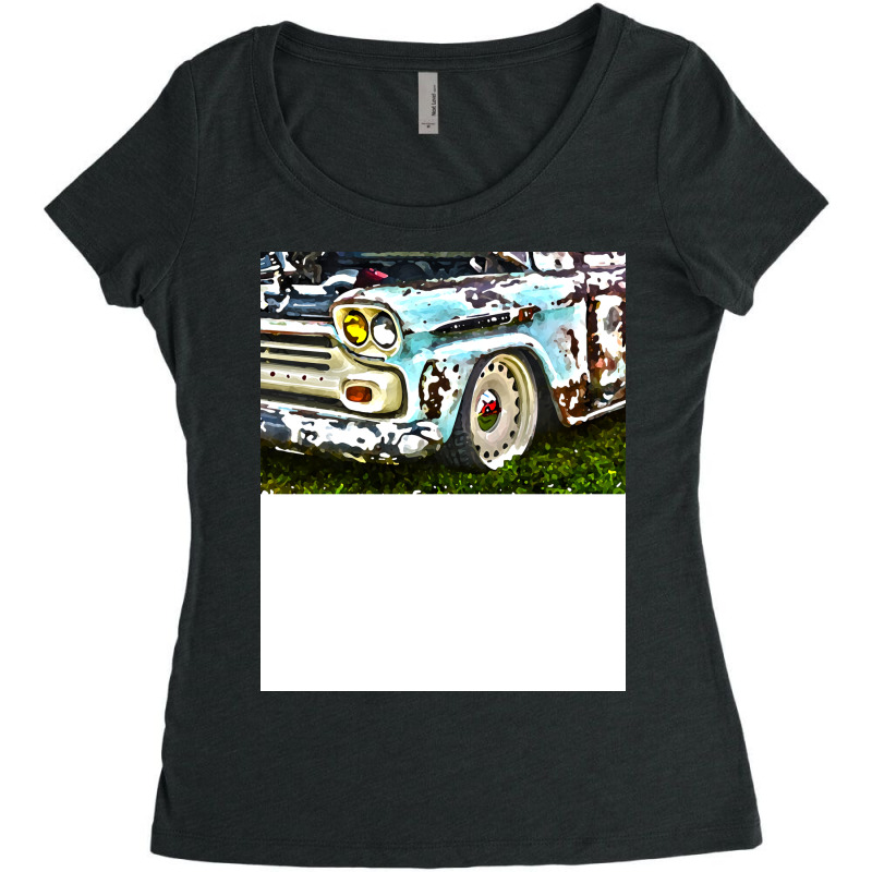 Patina Truck Trending Women's Triblend Scoop T-shirt by neyoyvutisau | Artistshot