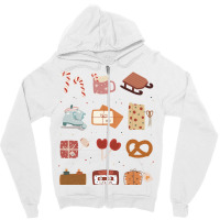 Christmas Doodles Trending Zipper Hoodie | Artistshot