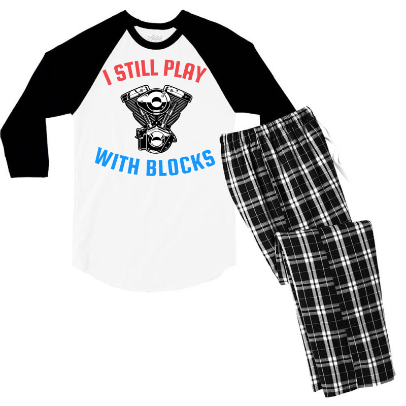 I Still Play With Blocks Music Men's 3/4 Sleeve Pajama Set | Artistshot