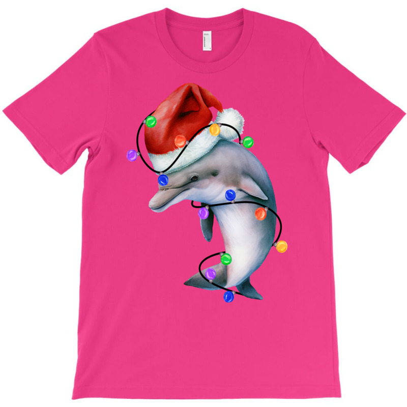 Dolphin Christmas  Cozy Dolphin T  Christmas Light T-Shirt by bonitamella8 | Artistshot