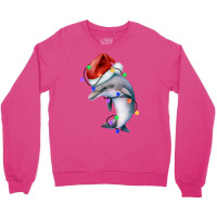 Dolphin Christmas  Cozy Dolphin T  Christmas Light Crewneck Sweatshirt | Artistshot